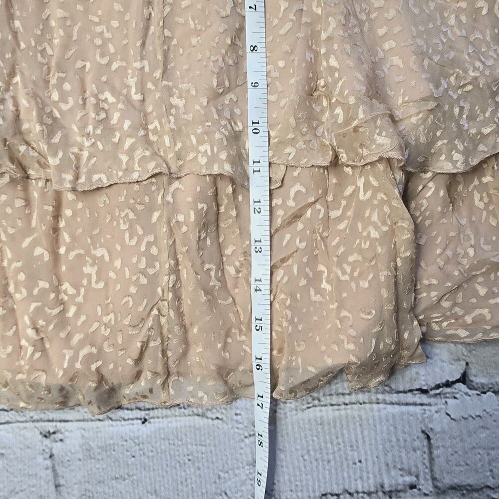 Reiss Womens Lelis Burn-Out Pattern Tiered‎ Mini Skirt Size 4 Blush Pink - Picture 10 of 11
